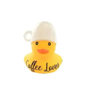 Custom Personalized Coffee Lover Rubber Duck Ducks - Yellow Themed, 2 Inch, Unisex, Custom Design, Perfect for Coffee Cup Hating Drink Gift, Ducking Stylish gifts
