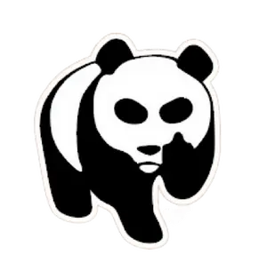Panda Vinyl Sticker Black and White JDM Trendy Cartoon Sticker for car, Kawaii Custom Panda with Sarcasm Prank Adult Humor Car Accesories Plastic Plastic