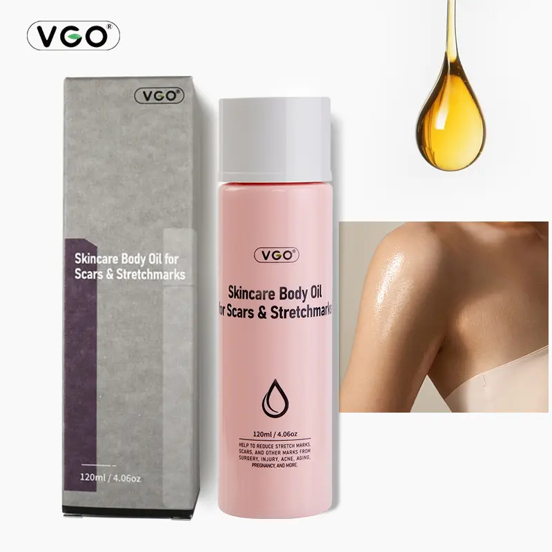 VGO Skincare Body Oil Vitamin A / E Serum for Scars & Stretchmarks, 50/120ml,Dermatologist Recommended, All Skin Types Pink Lavender Chamomile Jojoba Moisturize Olive dealsforyoudays Plant Radiant Sunflower Cosmetic
