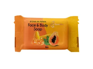 Byenblan Papaya Face & Body Soap 4oz Handmade Natural Skincare for Radiant Skin Brightening Formula with Papaya Extract for Daily Use