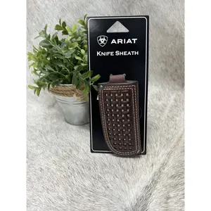 Ariat Knive Sheath Basketweave Brown Leather