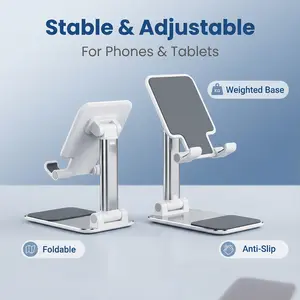 Stable & Adjustable Multifunctional Mobile Phone Tablet Holder Foldable Easy to Store Desktop Office Live Broadcast Bedside Lying Flat Chasing Dramas Cellphone Smartphone Folding Stand tiktokshopspringglowup,summervibes outdoorfun