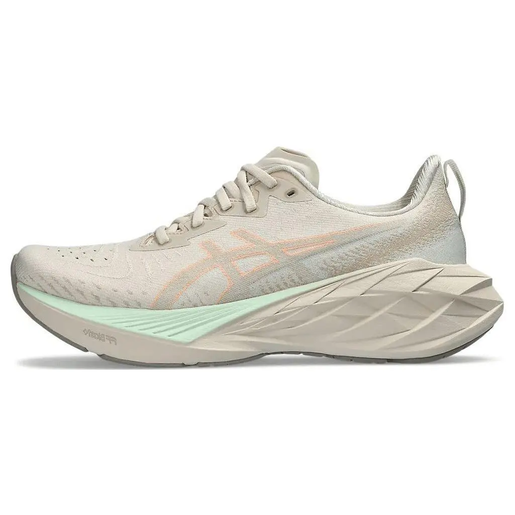 ASICS Novablast 4 Oatmeal Moonrock Cushioned Low Top Running Shoes Women's 1012B510-250