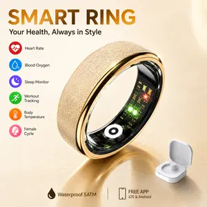 New Sparkly Smart Ring – IP65 Waterproof Fitness Tracker with Body Temperature Check, SpO2 Monitor, Heart Rate, Sleep, Stress, Step Count, Activity track, No Subscription, Android & iOS Compatible, Fitness Ring for Men & Women #SummerWins #DealsForYouDays