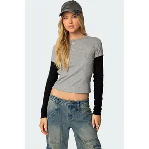 Lucine Layered Long Sleeve T Shirt