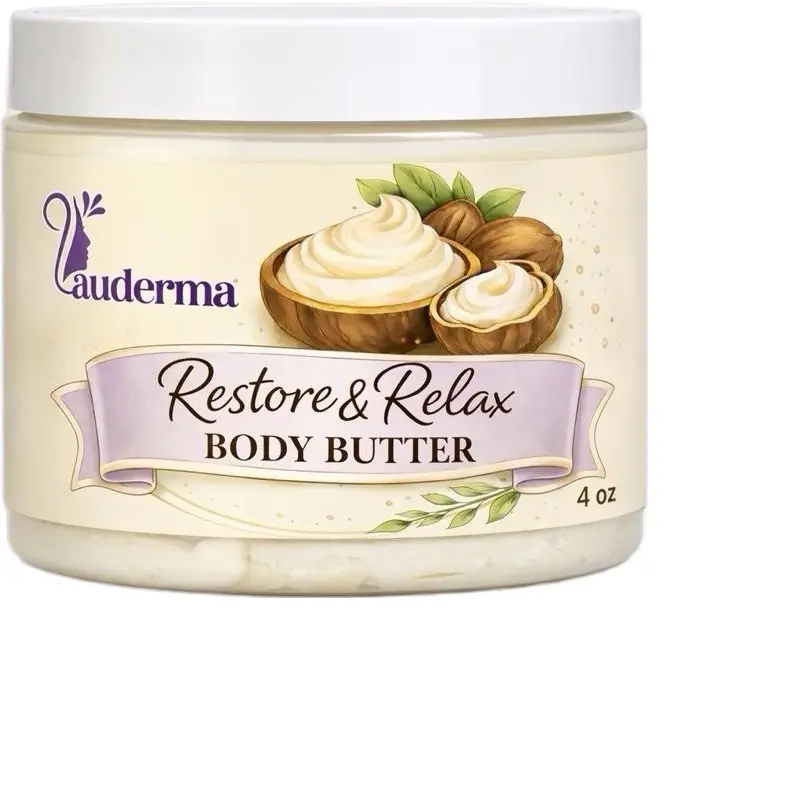 Lauderma Restore & Relax Moisturizing Body Butter for Smooth Skin and Relax Muscles Tones Hydrating Formula