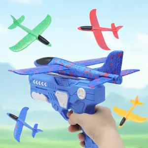 Durable Foam Airplane Toy Set, One-Touch Launch Glider for Kids Aged 3-9, Outdoor Play, Parent-Child Interactive Game, Holiday Gift, Model Aircraft