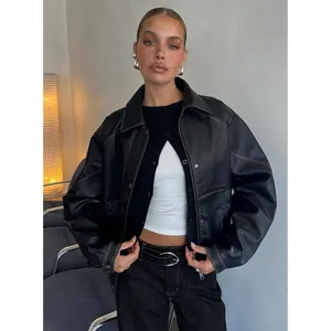 Jaxton Faux Leather Jacket Black