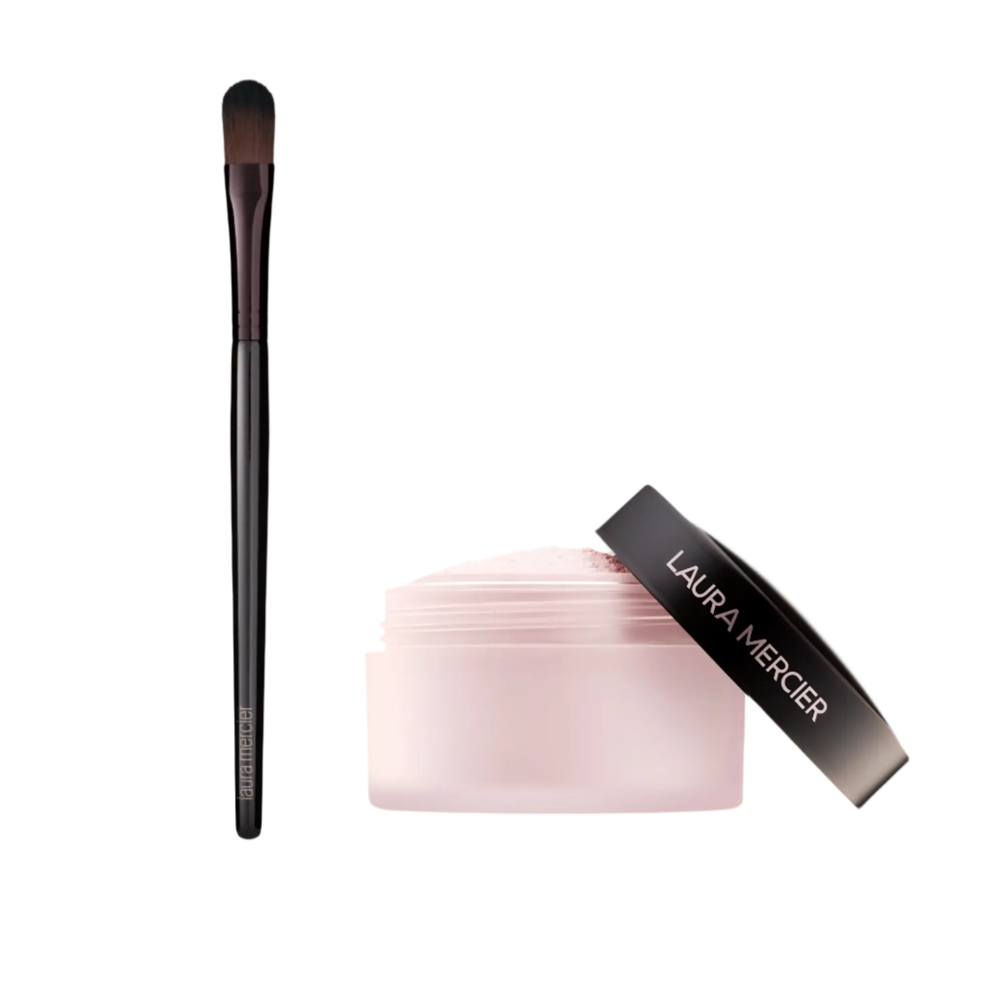 Laura Mercier Secret Brightening Color Correcting Under Eye Setting Powder + Brush Set - Exclusive Kit Include Brush, Smooths and Corrects