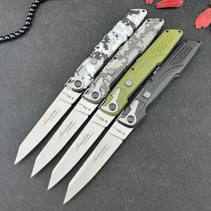 4 Styles Everyday Carry Folding Knife 440C Steel Blade ABS Handle EDC Tool Outdoor Camping Pocket Knife Fruit Knife Men's Gift Includes Sheath
