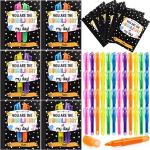 End of the Year Student Gifts from Teacher Ice Cream Pens Multicolor Highlighter Pen Set with Cards Summer Gift Party Supplies Graduation Gifts for Elementary Preschool Girls and Boys Classroom Exchange Prizes Party Favor Goodie Bag Fillers