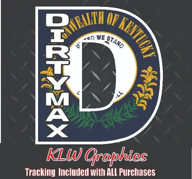 Dirtymax Duramax D Kentucky Flag Print Full Color Decal Sticker Turbo Diesel Truck 6.6 3.0 Crew Cab