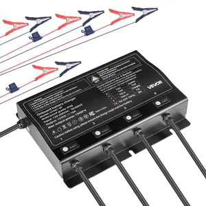 SummerWinsVEVOR 12V 10A 2-Bank Marine Automotive Battery Charger, IP68 Rated Smart Onboard Charger, Waterproof for LiFePO4, NCM, Lead-Acid Batteries, Ideal for Large Boats, Yachts