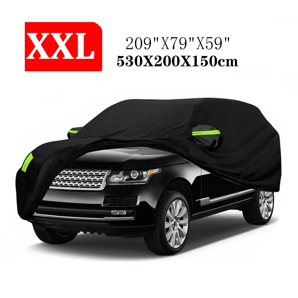 Full Car Cover for Vehicles, a Blue-Green SUV Cover That Protects Against Sun, Dust, And Water. Made of 190T Polyester Taffeta, This Thick Cover Is Designed to Shield Cars from Rain And Snow, Suitable for Various Models