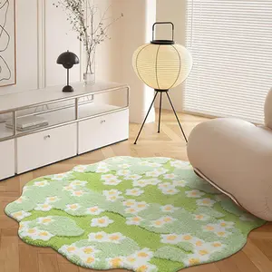 3d Flower Pattern Rug, Floral Area Rug, 1 Count Non-slip Soft Floor Mat, Decorative Carpet for Home Living Room Bedroom Study Room, Home Decor