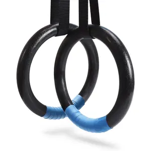 Gymnastic Rings 1100lbs Capacity with 14.76ft Adjustable Buckle Straps Pull Up Exercise Rings Non-Slip Rings for Home Gym Full Body Workout