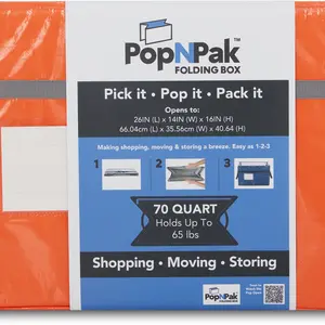 Orange Pop N Pak Collapsible Storage Box