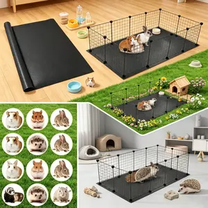 1PC EVA Non-Slip Washable Hamster Bedding Cage Mat Reusable Easy-Cut Multi-Size Small Animals Bed & Playpen Mat Cage Liner Cage Accessories, Suitable for Rabbits, Guinea Pigs, Hamster, Bunny Supplies