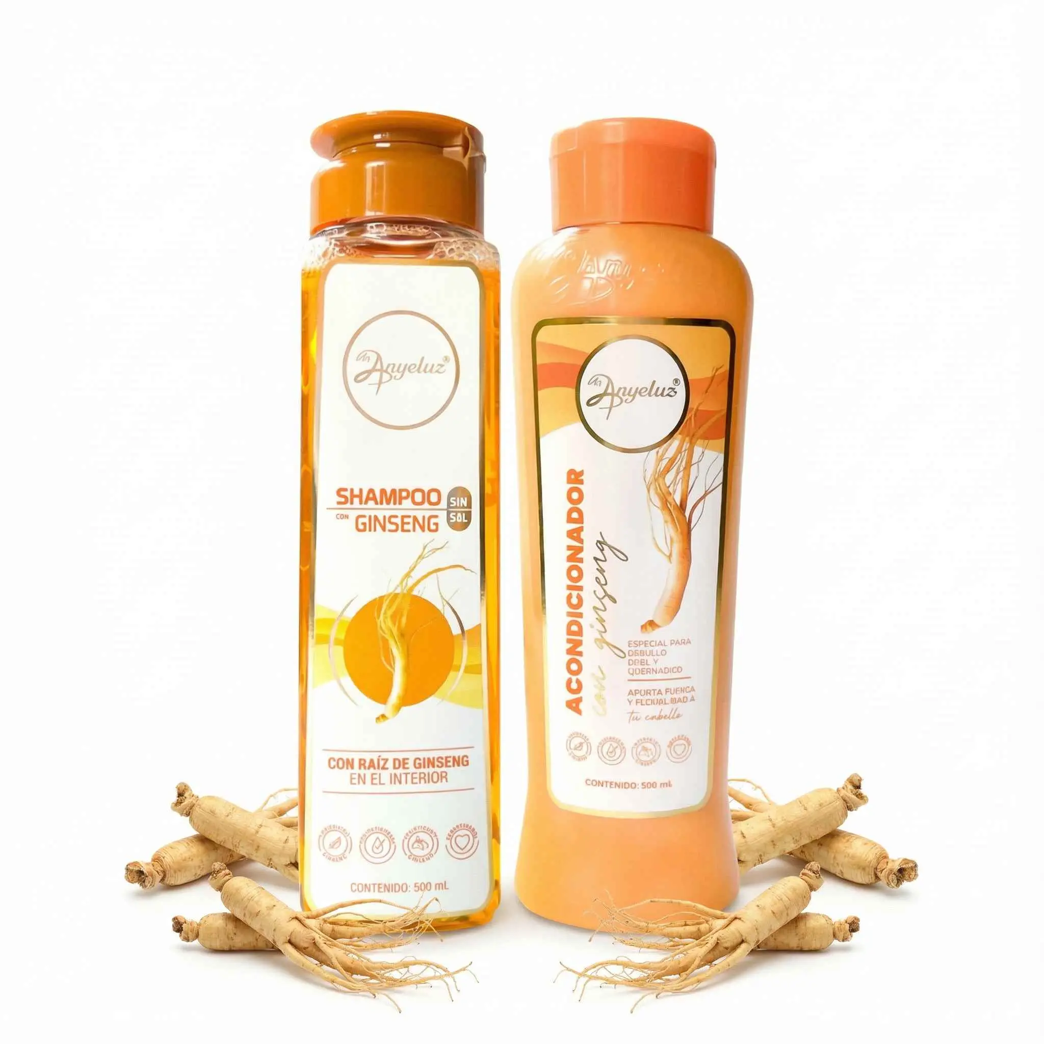 Anyeluz Shampoo con Ginseng Y Anyeluz Acondicionador con Ginseng (2 Pack)