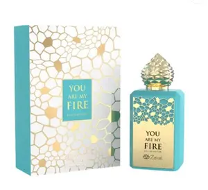 Zakat You Are My Fire 3.4 oz Eau de Parfum Unisex Bold Fruity & Spicy Fragrance with Mango Ginger Lemon Red Berries Jasmine Musk Amber Cedar Pear Scent