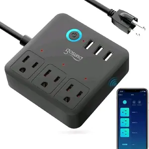 Gosund Smart Power Strip with 4 USB Ports and 3 Outlets Remote Control via App for Home Office Use
