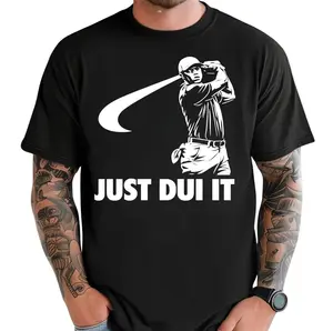 Just Dui It Shirt, Funny Mugshot Graphic Tee T Shirt, Golf Shirt, Novelty Graphic Tee, Unisex Golfing Gift Shirt For Men And Women