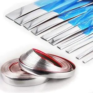 16Ft Chrome Silver Automotive Exterior and Interior Molding Trim Universal Bumper,Window,Door,Body Side Decorative Strip Scratch-Proof (1 inch (25mm))