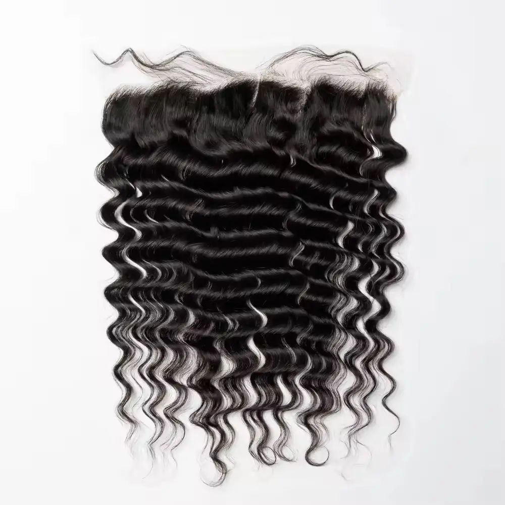 13x4 Loose Deep/Water Wave/Deep Wave Remy Human Hair HD Lace Frontal with Natural Hairline