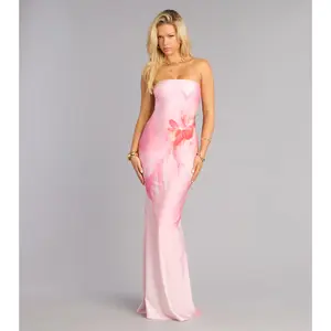 Roxanna Floral Print Strapless Mermaid Dress