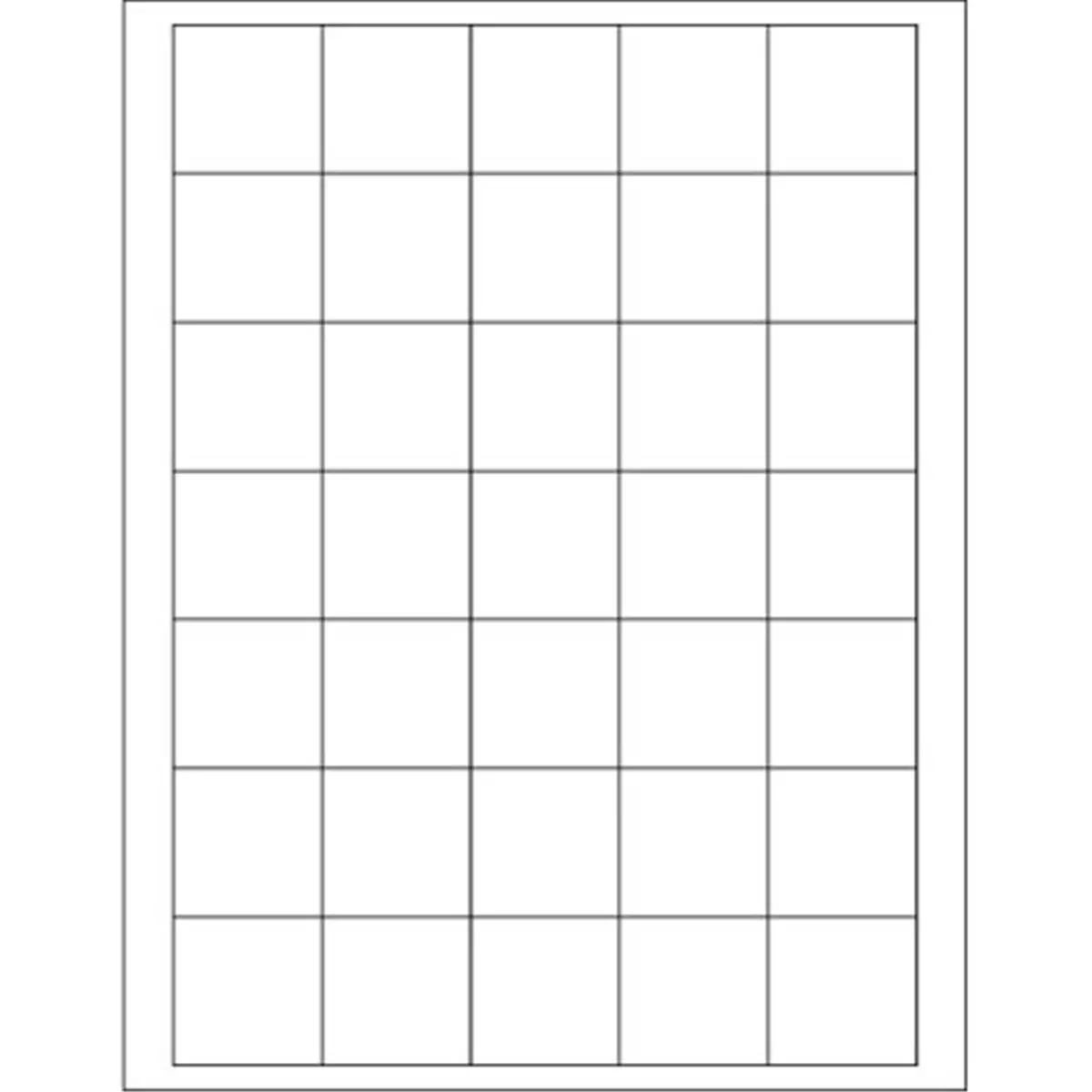 212 MAIN White Rectangle Laser Labels, 1.5x1.5 in, Pack of 3500, Compatible with Laser Printers, Laser Printer