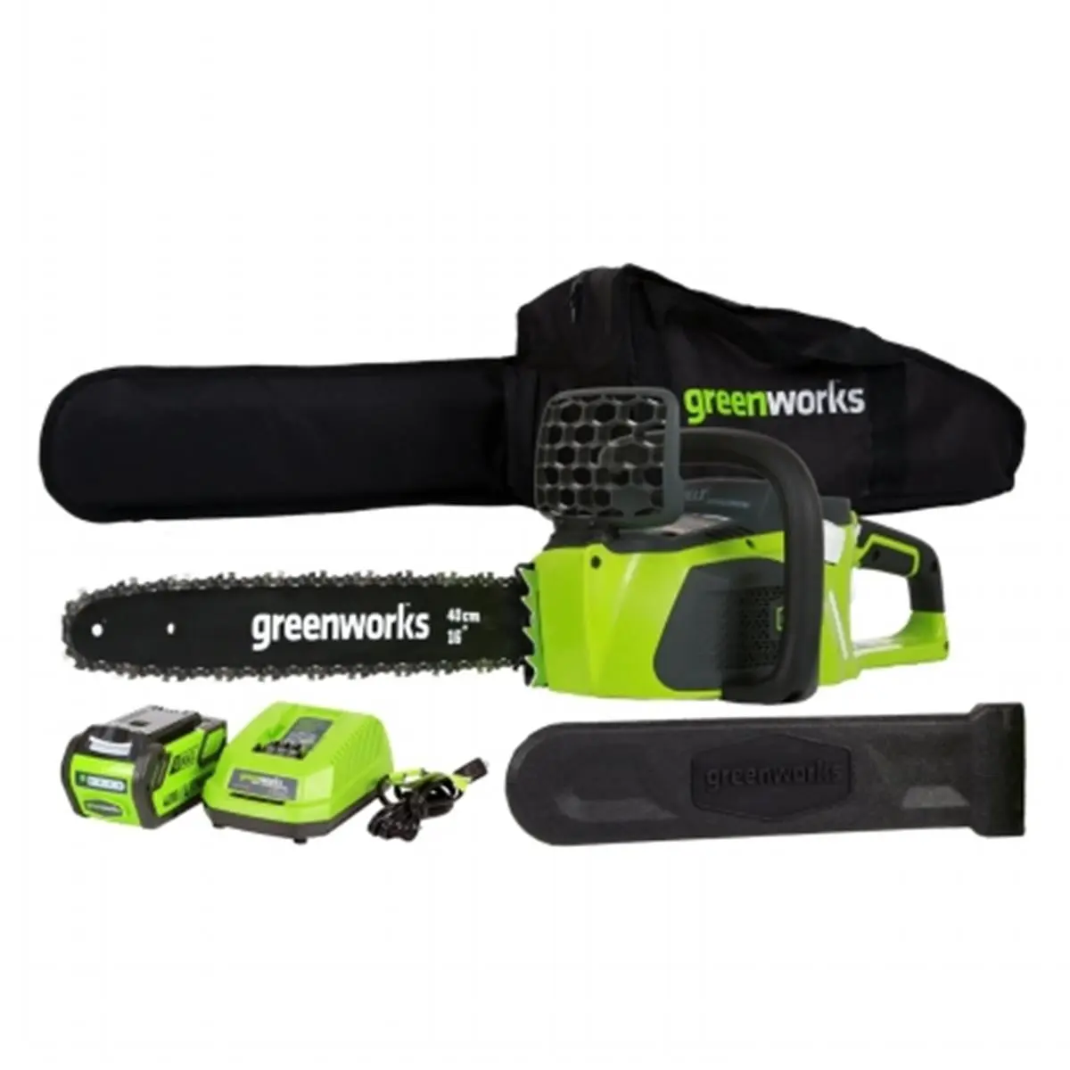 Greenworks 40V Gmax Digipro Brushless Chainsaw With 4.0Ah Battery And Charger, Yard Work