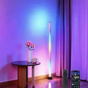 Smart RGB Floor Lamp with 16M Colors & Music Sync – App/Remote Controlled LED Party Light for Bedroom, Living Room & Holiday Decor (New Year & Valentine's Day Gift)