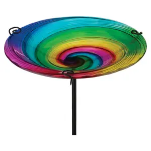 Regal Art & Gift Birdbath/Feeder Stake - Rainbow