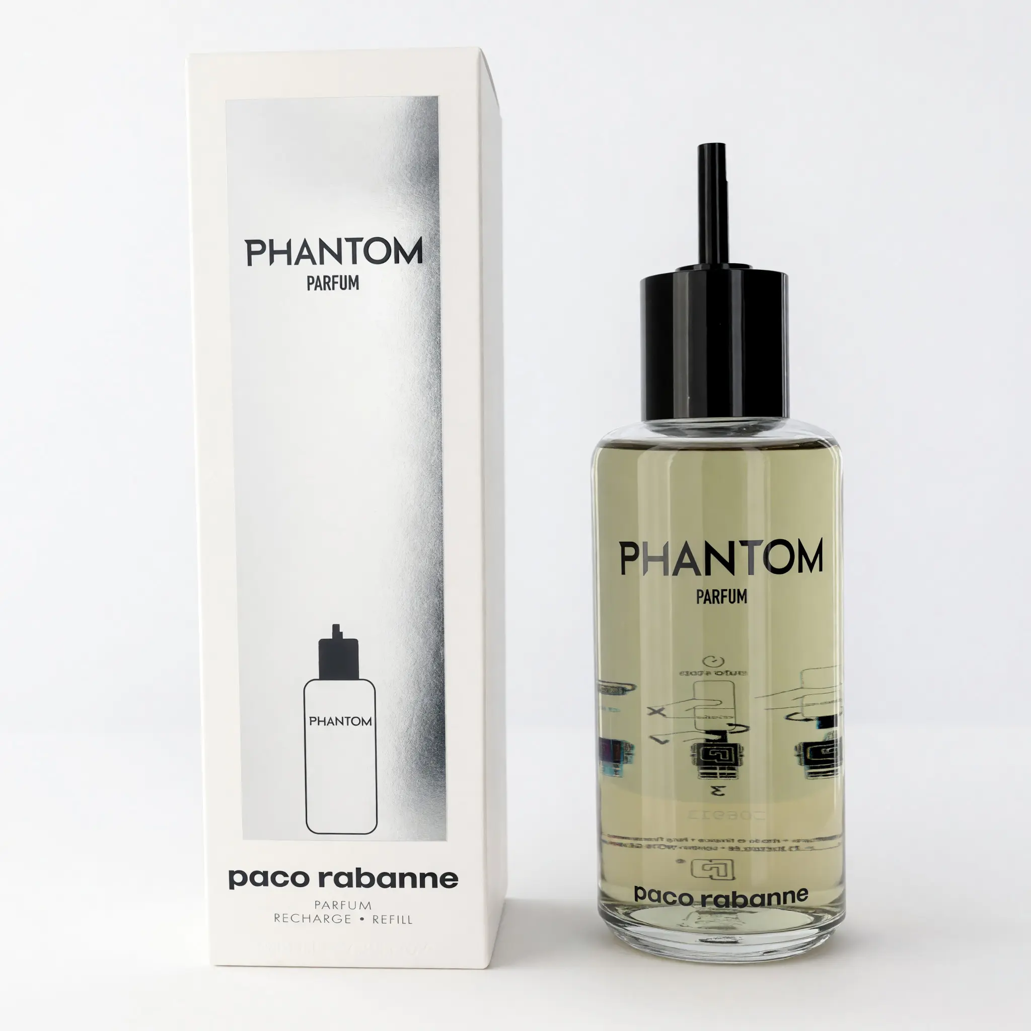 Men's Phantom by Paco Rabanne - 6.8 oz EDP Intense Refill, Men's Cologne with Vanilla Scents & Lemon-Based Fragrance