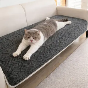 PetFriendly Soft Fabric Cat & Dog Friendly Sofa Cover Universal Fit for 1 2 3 4 Seat Sofas NonSlip Slipcover Comfortable Towel Machine Washable Furniture Protector couch covers for sofa