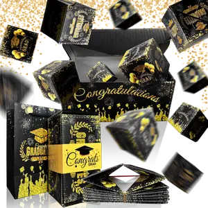 Graduation Surprise Explosion Gift Box: Funny Pop-Up Cash Money Case for Her or Him – Perfect for Preschool, High School, or College. DIY Novelty Luxury Folding Bouncing Money Box for Class of 2026
