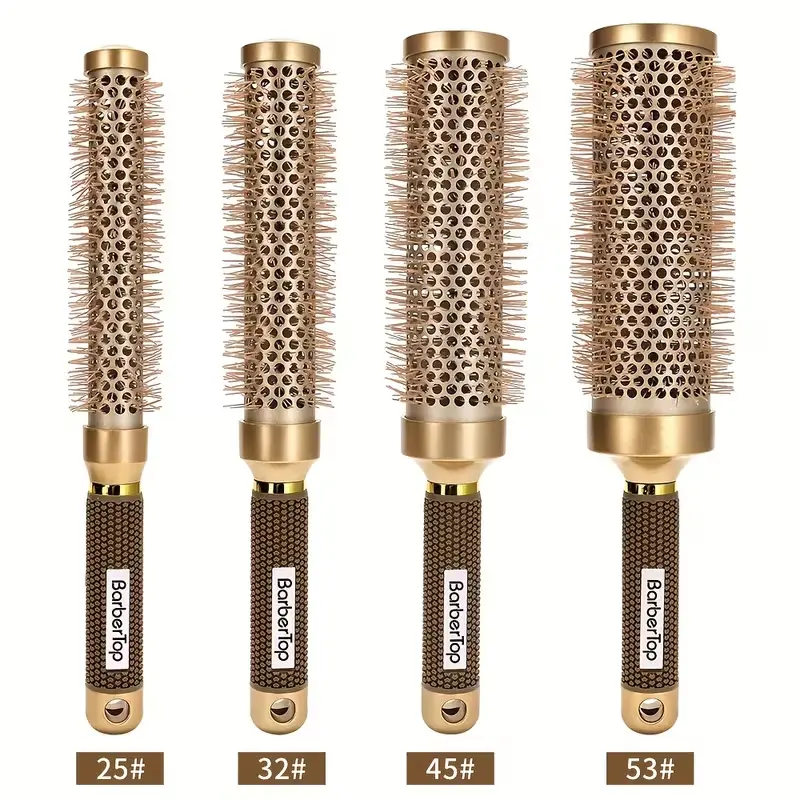 Women's 25 mm Extended Rolling Round Hair Brush - Professional High-Temperature Resistant Tool with Nano Thermal Ceramic & Ion Tech, Anti-Frizz Heat Protection for Curly Hairstyles, Natural Curls, Curl Transformation