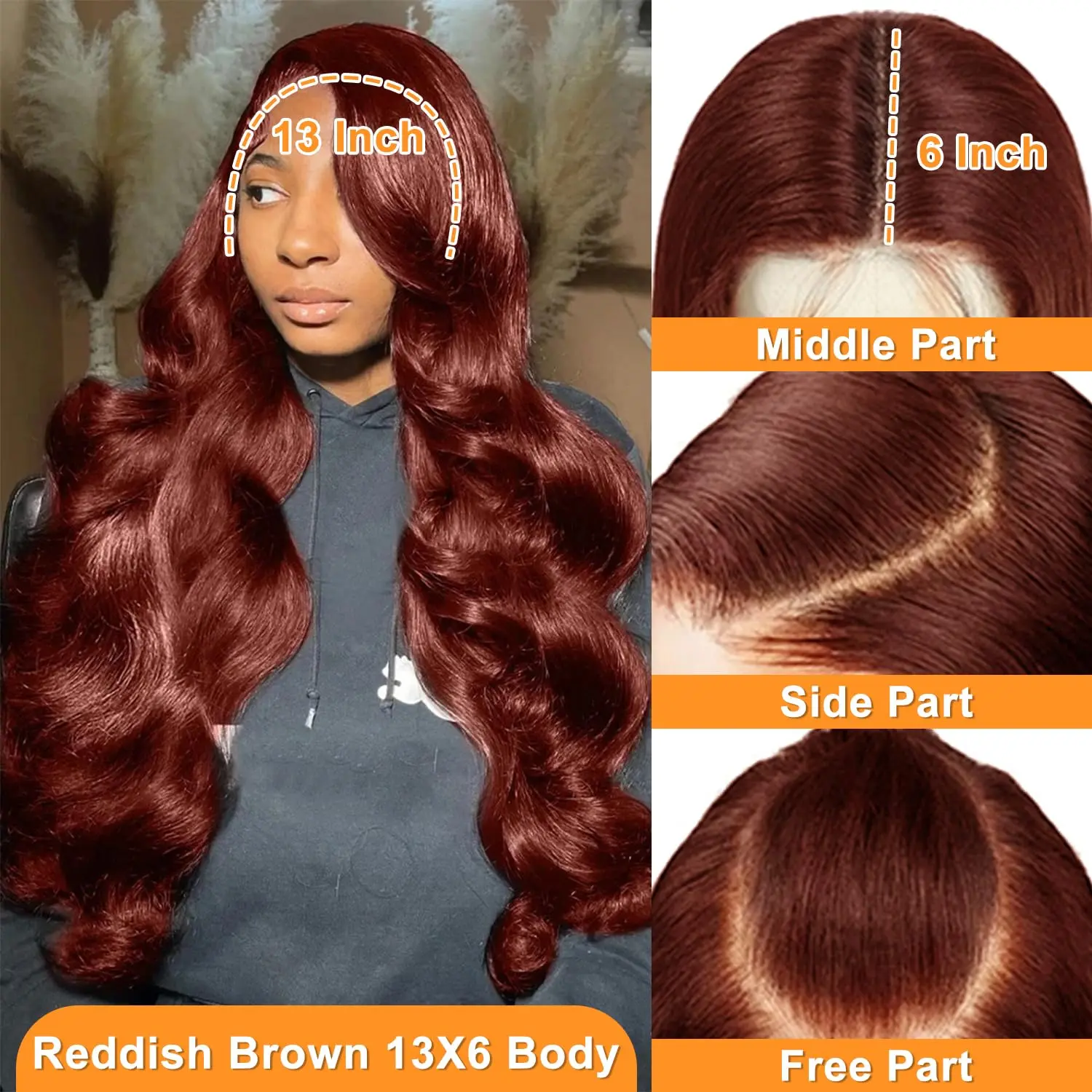 13x6 33# Reddish Brown Body