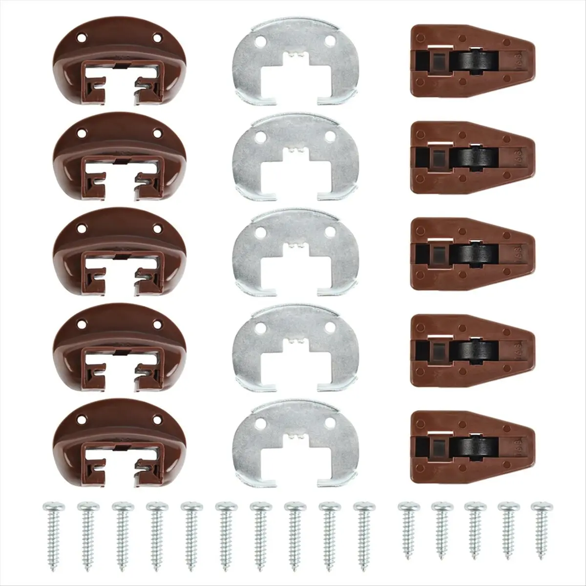 5Sets Replacement Drawer Track Slide Kit,Track Drawer Guides Furniture Parts for Dressers,Hutches and Nightstand Drawer