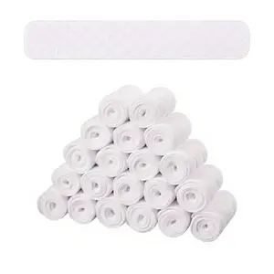 20 Pcs Bra Liners for Sweat, 18x3 Inch 3 Layer Washable Rectangle Cotton, Under Breasts Pads, for Women Absorb Sweating Womenswear Comfort