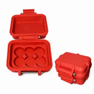 3D Vial Case - Red Storage Container with Secure Lid and Easy Access Design for Organizing and Protecting Vials