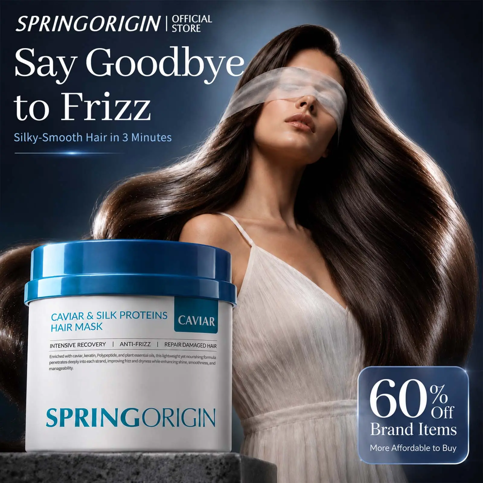 Springorigin Collagen Hair Mask – Repairs Dry and Damaged Hair – Deep Nourishment and Intense Shine, Intensive Deep Repair Treatment for All Hair Types, Plex Forte for Hair, Suitable for all hair types, including curly and straight hair#Summervibes③