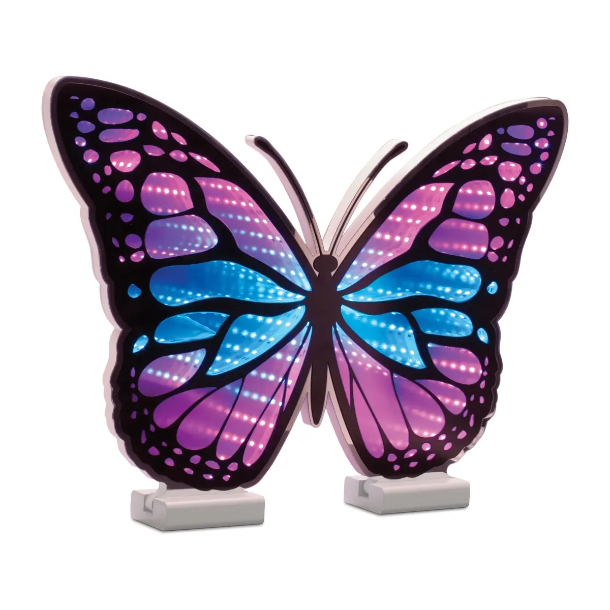 Melrose  17 x 11.5 in. Butterfly Infinity Light, Blue & Purple, Unique Butterfly Shape
