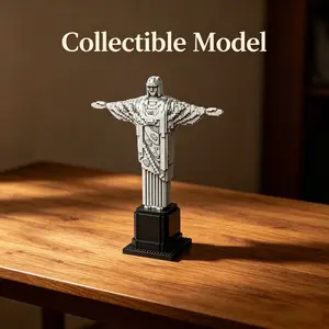 Jesus Statue Micro Mini Blocks, 3D DIY Building Toy, Unique Shapes, Home Decor, Office Desk, Birthday Gift, Holiday Ornament