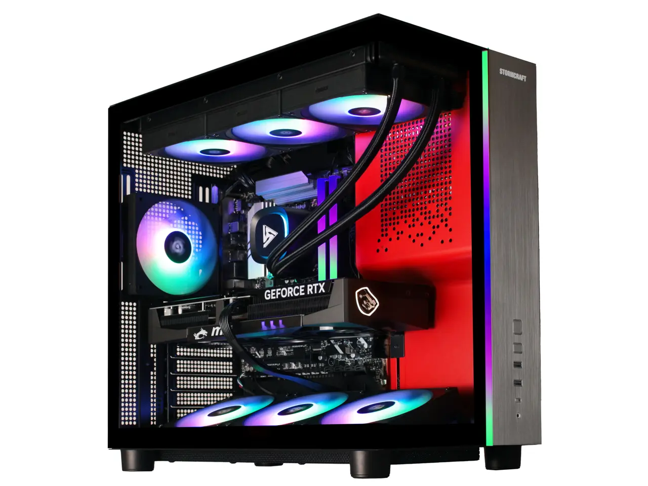 STORMCRAFT Gaming PC PHANTOM INTEL Core Ultra 7 265F NVIDIA RTX 5080 - AI Powered 32GB DDR5 6000MHz RGB 2TB NVMe SSD 360mm AIO 850W PSU Windows 11 Home-PH265F0CC-580N1