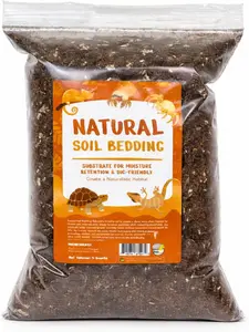 Natural Soil Bedding Substrate for Bioactive Enclosures of Reptiles Tortoise Hermit Crabs Tarantulas (4 Quart)