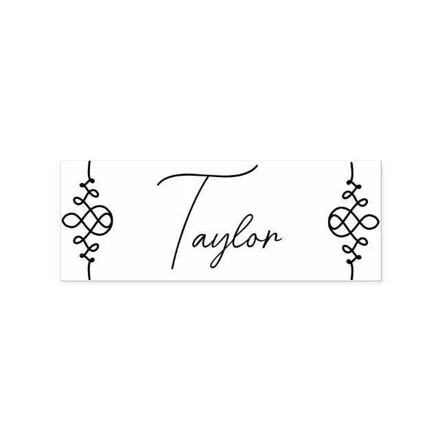 Custom 1" X 2.5" Wood Name Art Stamp, Personalized Wooden Stamp, Name Signature Stamp, Handmade Gift for Crafter, Stationery Lover
