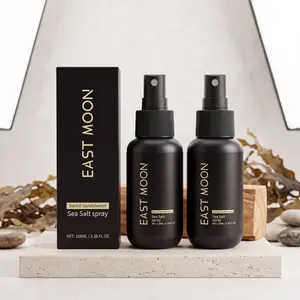 Hair Sea Salt Sandalwood Setting Spray Set (100ML*2), Refreshing Feeling, Long-Lasting Volumizing Styling, Volumizing Texture Spray, Create Ideal Hairstyle, Easy Fashion Hair Care, Travel Essential, Haircare