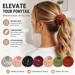 7 Pcs Bohemian Style Bird Nest Hair Clips for Women, Elegant Expandable Ponytail Holder & Bun Maker, Minimalist Matte Hair Accessories for Daily & Wedding
