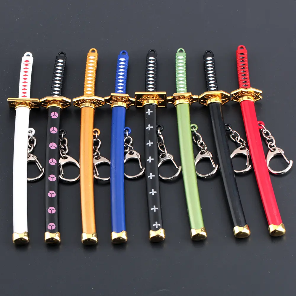 Personalized Manga Style Sword Form Keychain, Stylish Unisex Keyring, Creative Keychain Decor, Cool Backpack Accessory, Gift for Friends, Stylish Keyring, Unique Shapes, Manga Inspired